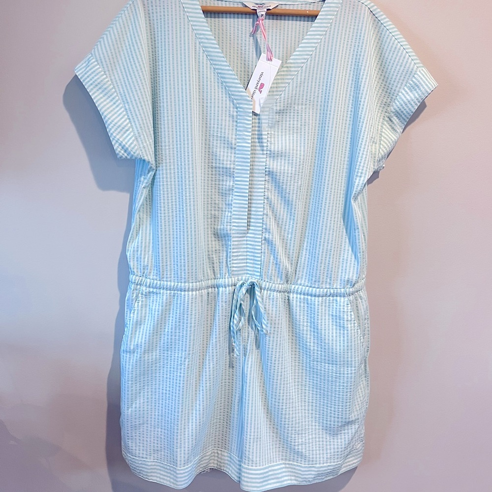 Vineyard Vines Seersucker Short Sleeve Romper